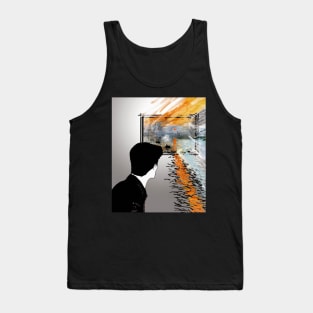 Abstract Sensitive Tank Top